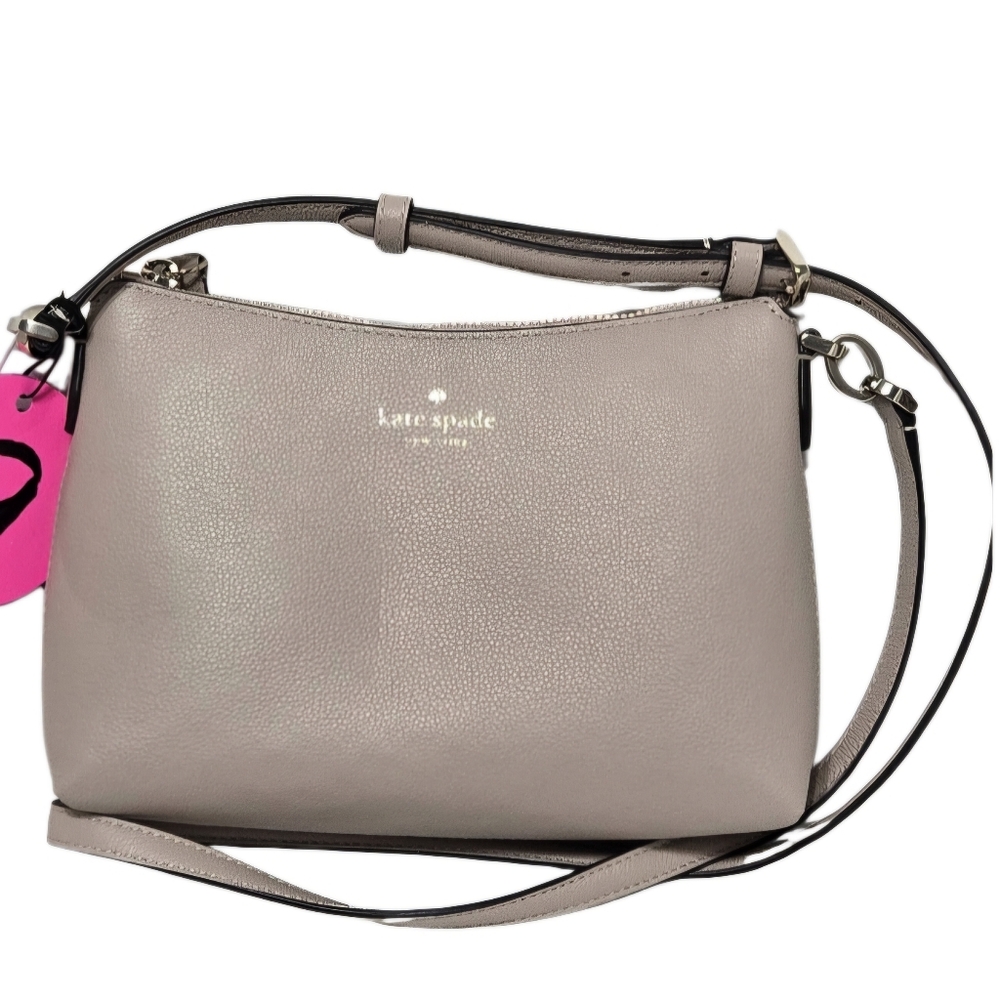 Kate Spade Bailey Leather Taupe Crossbody Bag Nwt